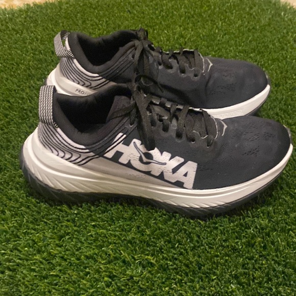 Hoka One One Shoes - Hoka One One Carbon X Black Nimbus Cloud Running Shoes, 8